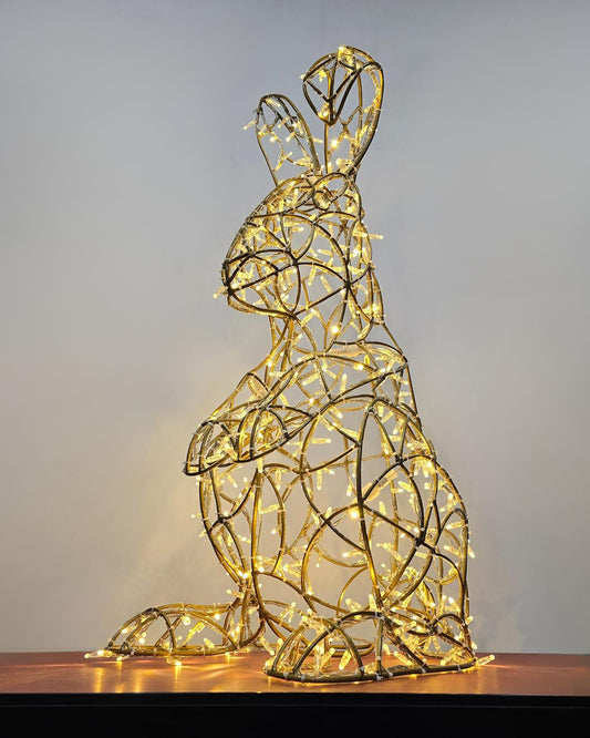 Leuchtobjekt Hase – ein Sprung aus Licht