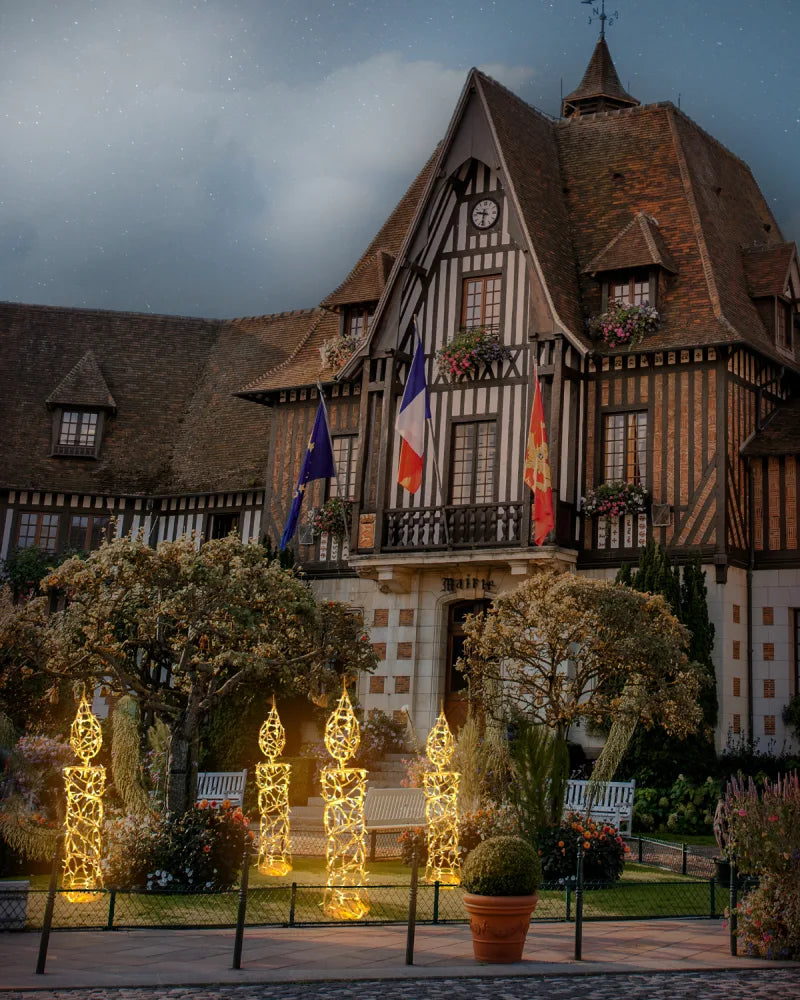 Alganic Lichtobjekt Kerze – gold und rot, in drei Varianten