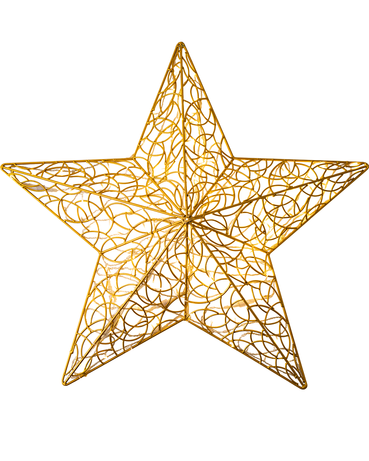 Großer LED-Stern in Gold von Alganic, 130 cm – festliche Lichtskulptur aus Aluminium für beeindruckende Innen- und Außendekoration